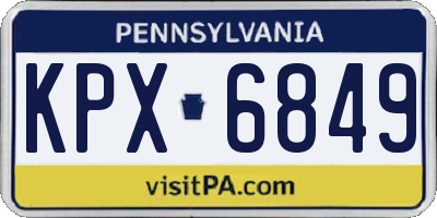PA license plate KPX6849