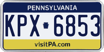 PA license plate KPX6853