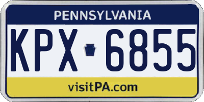 PA license plate KPX6855
