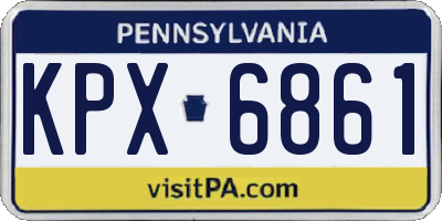 PA license plate KPX6861