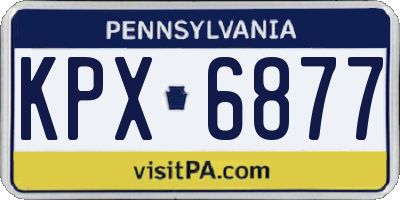 PA license plate KPX6877
