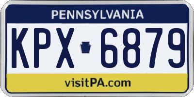 PA license plate KPX6879