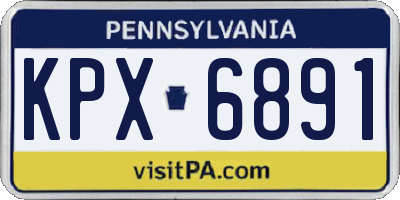PA license plate KPX6891