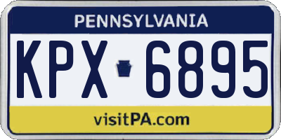 PA license plate KPX6895