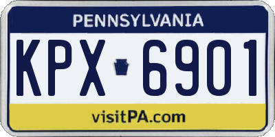 PA license plate KPX6901