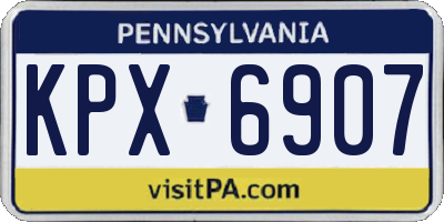 PA license plate KPX6907