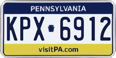 PA license plate KPX6912