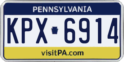 PA license plate KPX6914