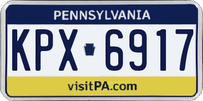 PA license plate KPX6917