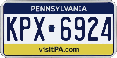 PA license plate KPX6924