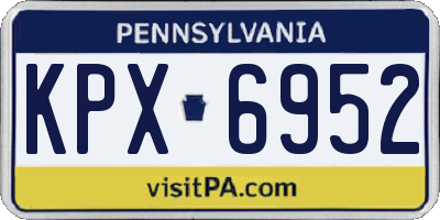 PA license plate KPX6952