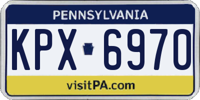 PA license plate KPX6970