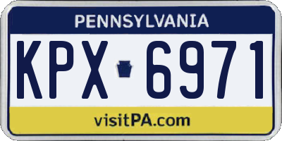 PA license plate KPX6971