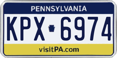 PA license plate KPX6974