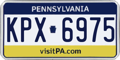 PA license plate KPX6975
