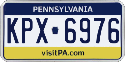 PA license plate KPX6976
