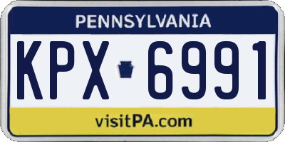 PA license plate KPX6991