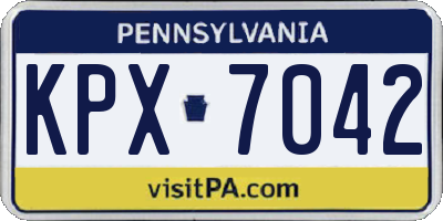 PA license plate KPX7042