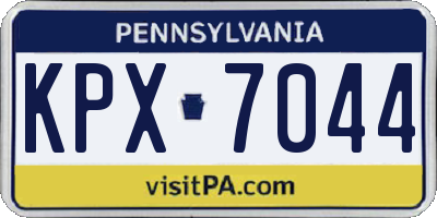 PA license plate KPX7044