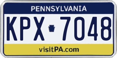 PA license plate KPX7048