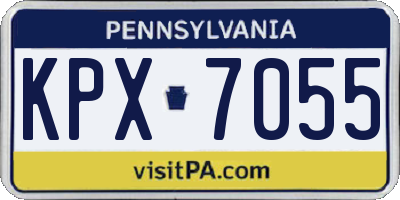 PA license plate KPX7055