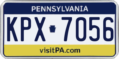 PA license plate KPX7056