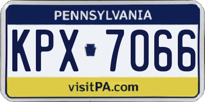 PA license plate KPX7066