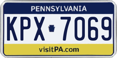 PA license plate KPX7069
