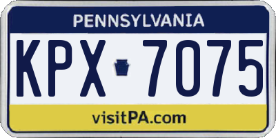 PA license plate KPX7075