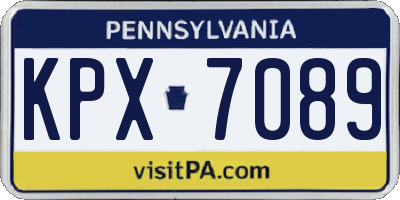 PA license plate KPX7089
