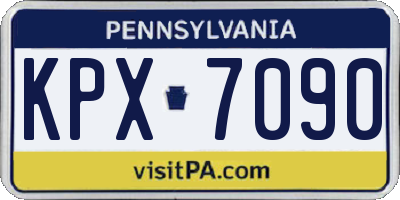 PA license plate KPX7090