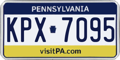PA license plate KPX7095