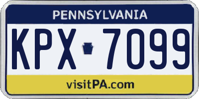 PA license plate KPX7099