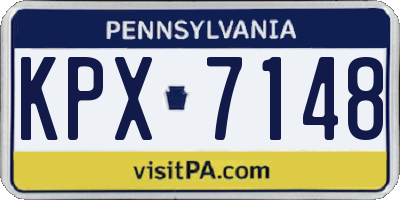 PA license plate KPX7148