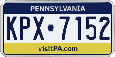PA license plate KPX7152