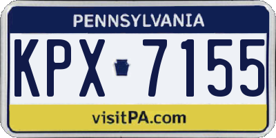 PA license plate KPX7155