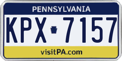 PA license plate KPX7157