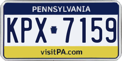 PA license plate KPX7159