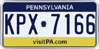 PA license plate KPX7166