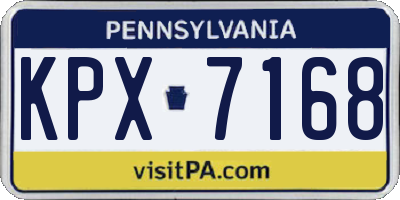 PA license plate KPX7168