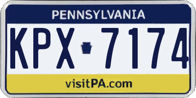 PA license plate KPX7174