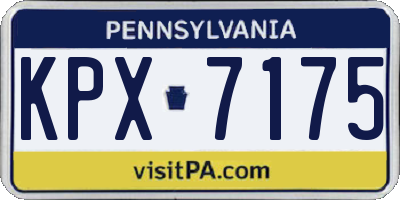 PA license plate KPX7175