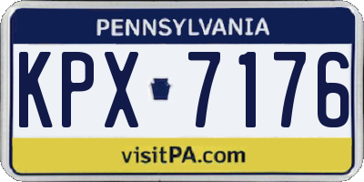 PA license plate KPX7176