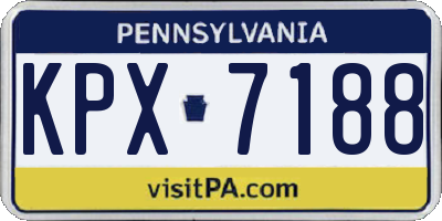 PA license plate KPX7188