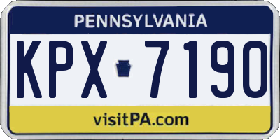 PA license plate KPX7190