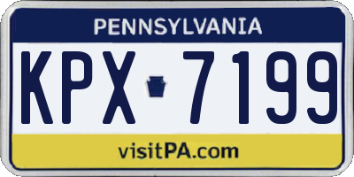 PA license plate KPX7199