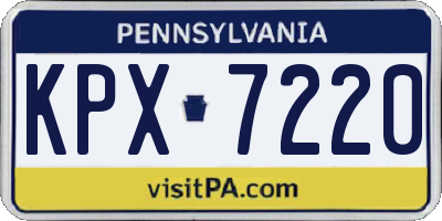 PA license plate KPX7220