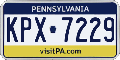 PA license plate KPX7229