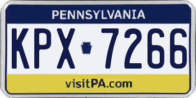PA license plate KPX7266