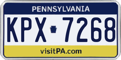 PA license plate KPX7268